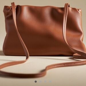 BY ANTHROPOLOGIE CINCHED FAUX-LEATHER CLUTCH NWT